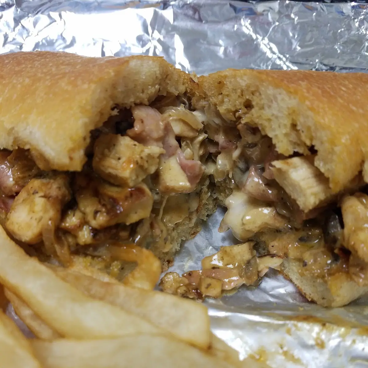 Chicken Sub and Fries