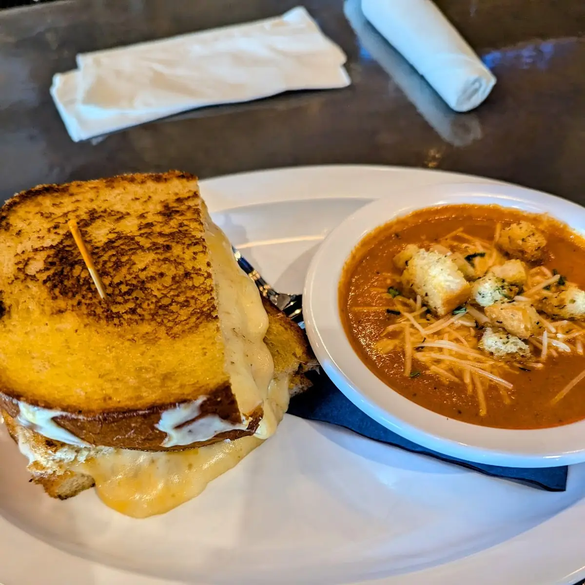 Adult Grilled Cheese & Tomato Bisque