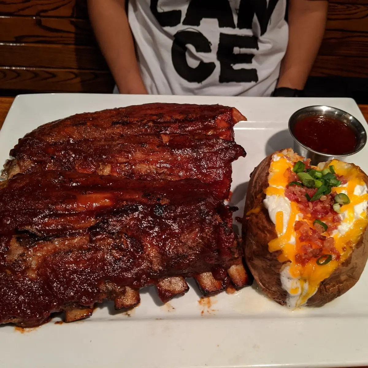 Ribs with Baked Potato