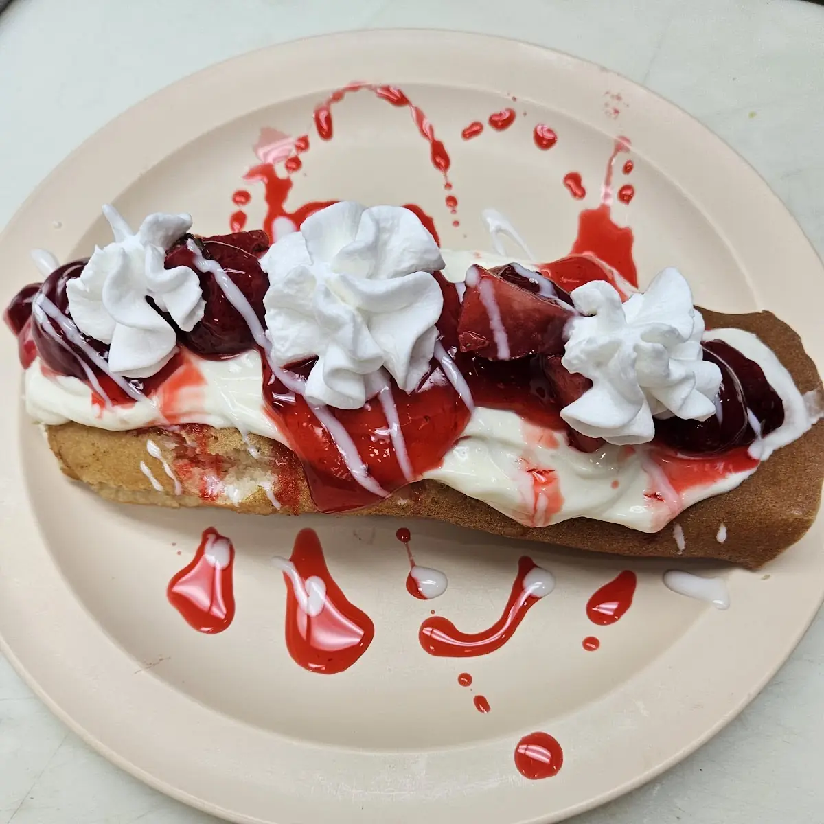 Strawberry Cheesecake Stuffed Pancake