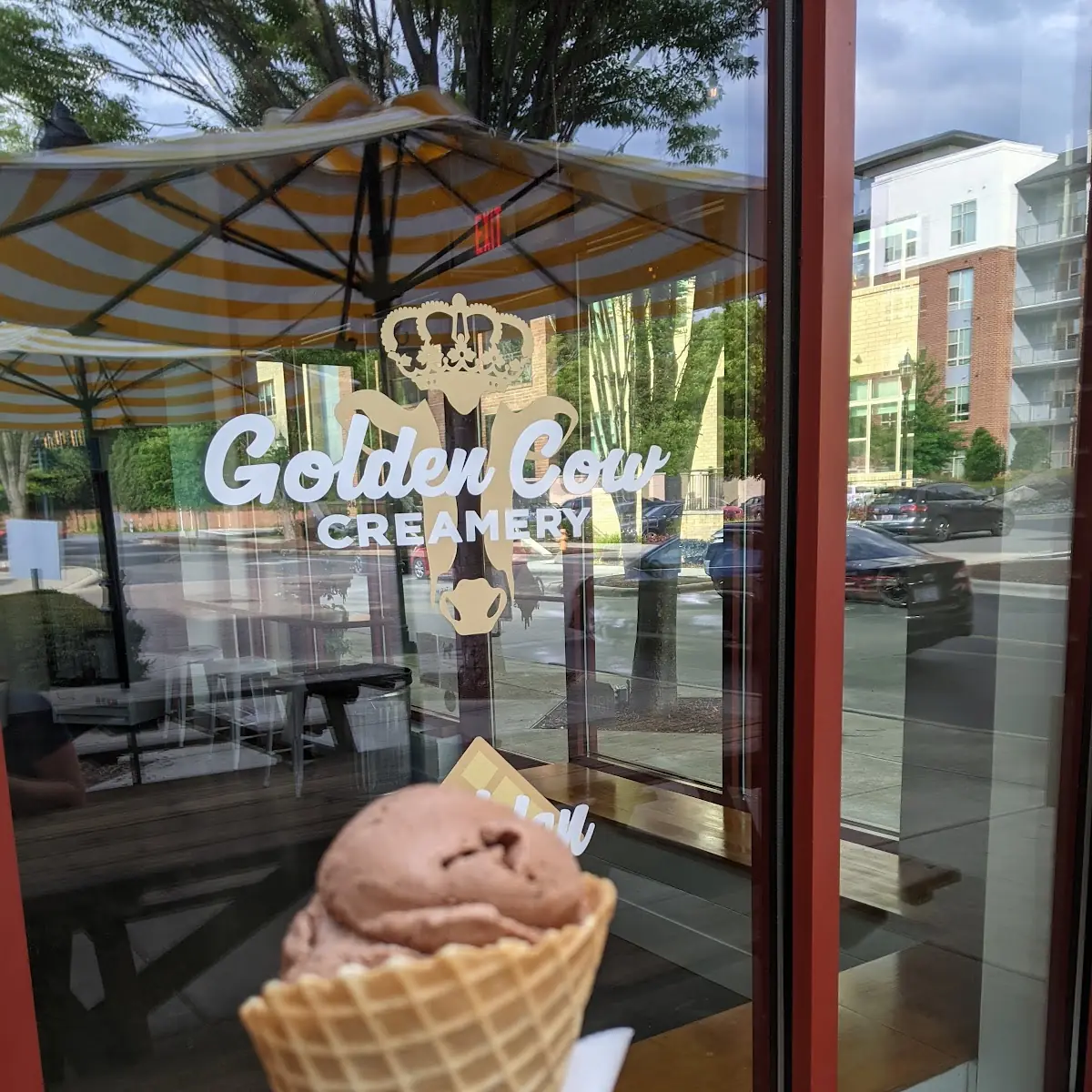 Mocha Ice Cream in Waffle Cone