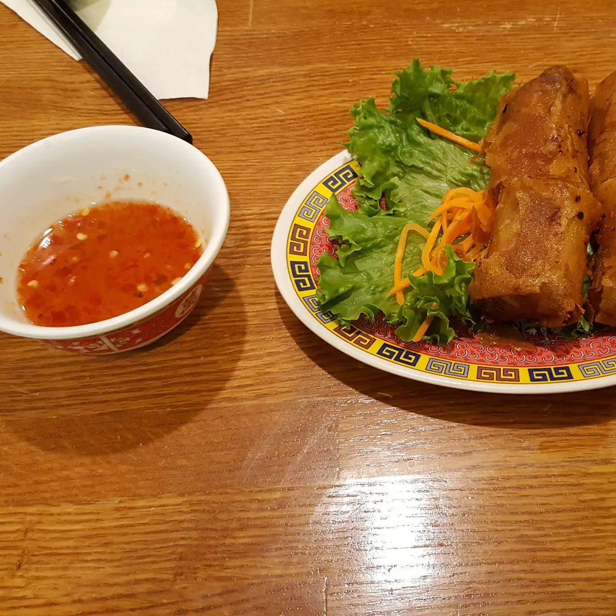 Bun Cha Gio Crispy Spring Rolls on Rice Vermicelli