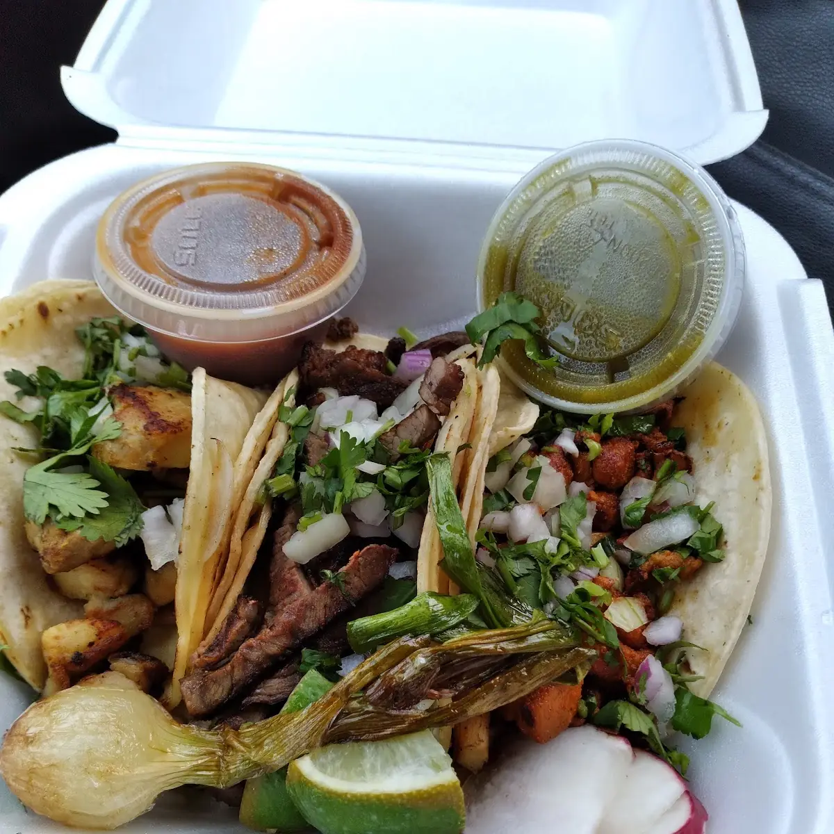 Al Pastor Taco Chicken and Asada Taco