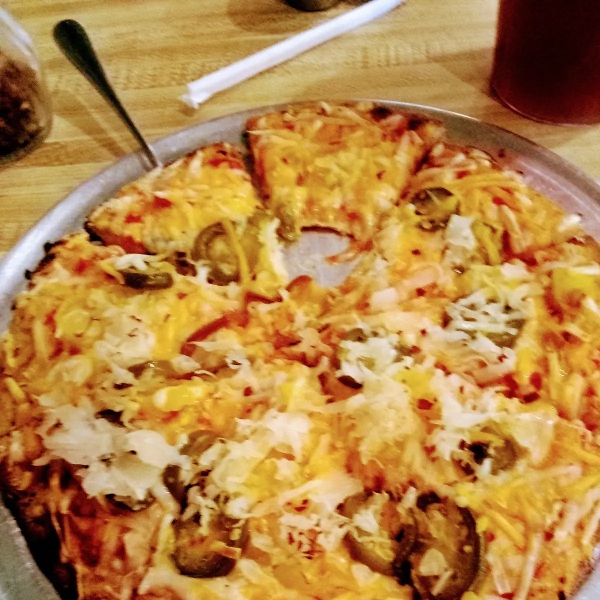 Sauerkraut Banana Pepper Jalapeno Pizza