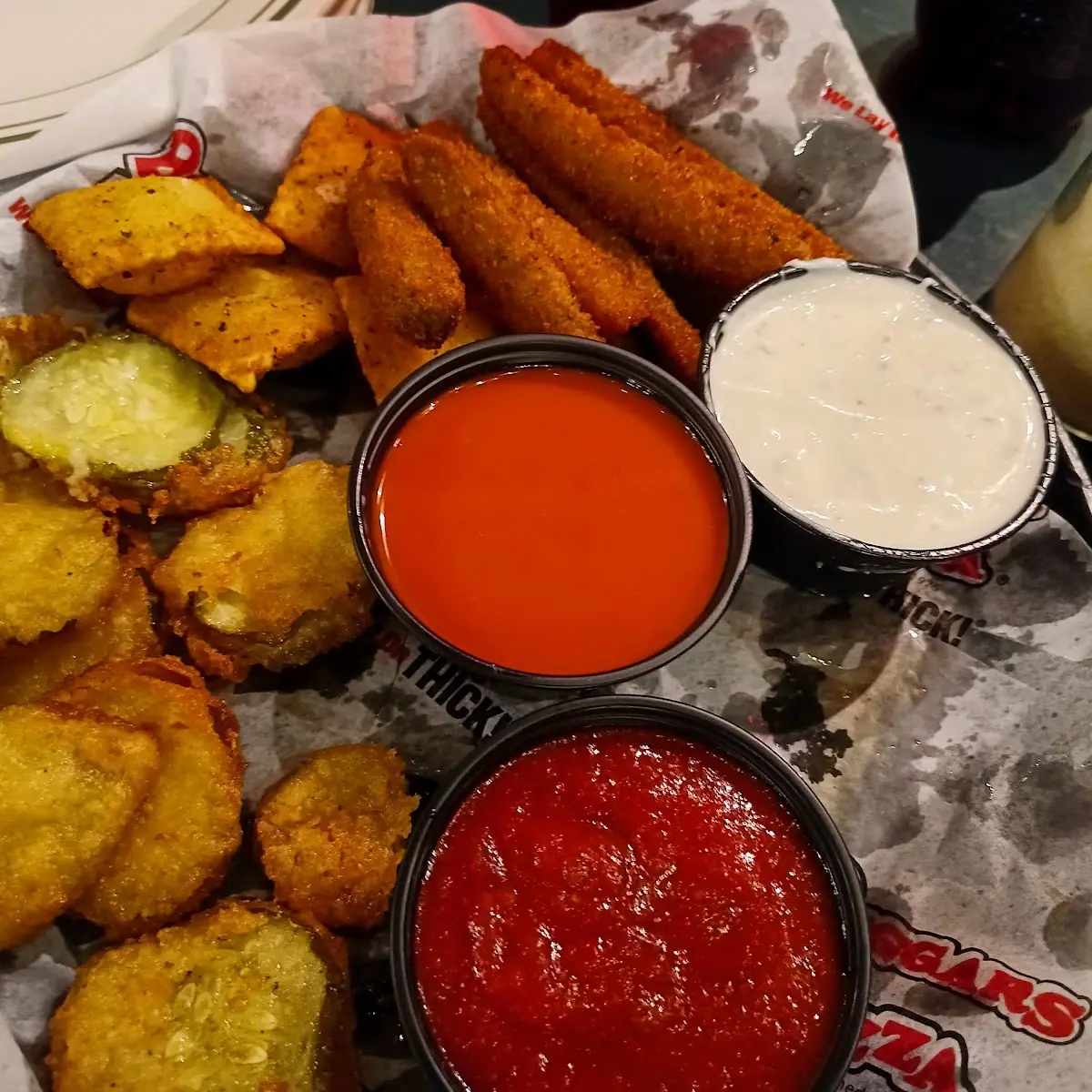 Fried Pickles Raviolis Cheese Sticks
