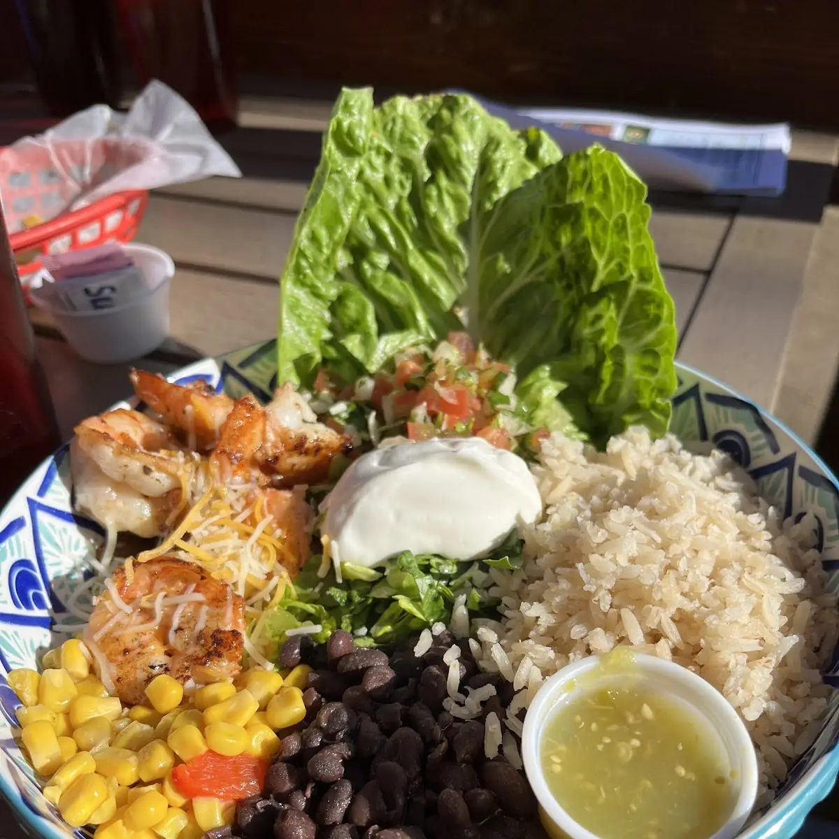 Burrito Bowl with Grilled Shrimp