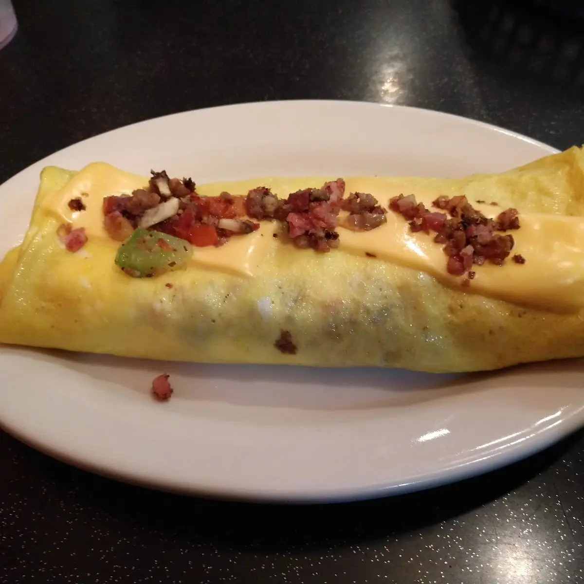 Egg Cheese Omelette w Ham or Bacon or Sausage
