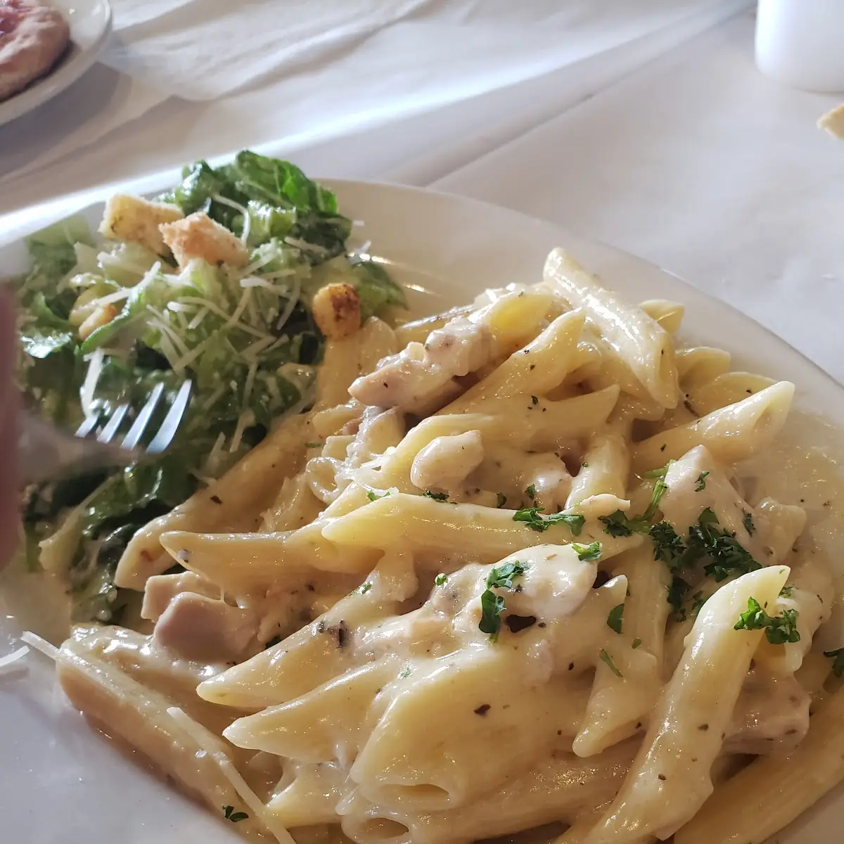 Lunch Special with Chicken Alfredo Penne