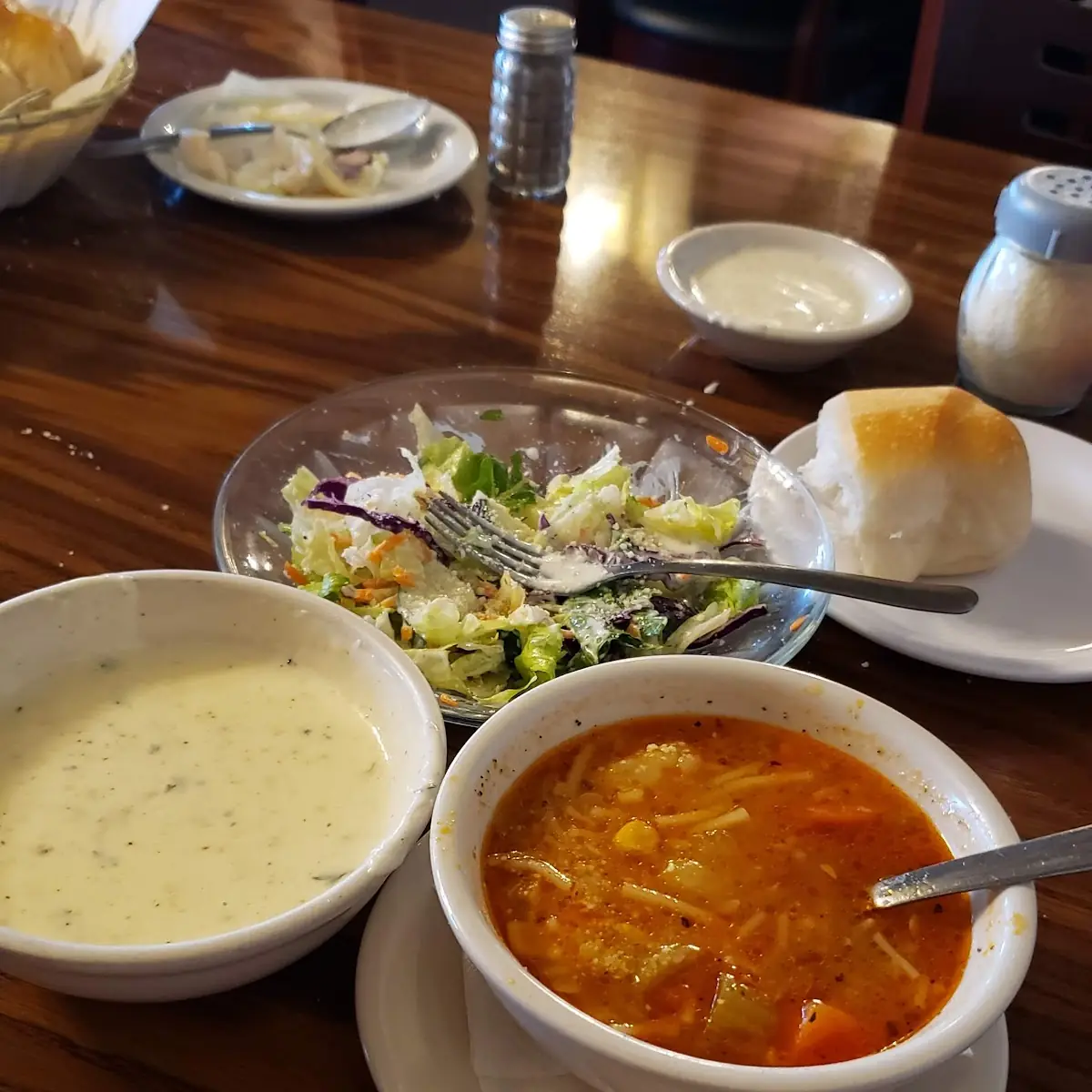 Vegetable Soup with Alfredo