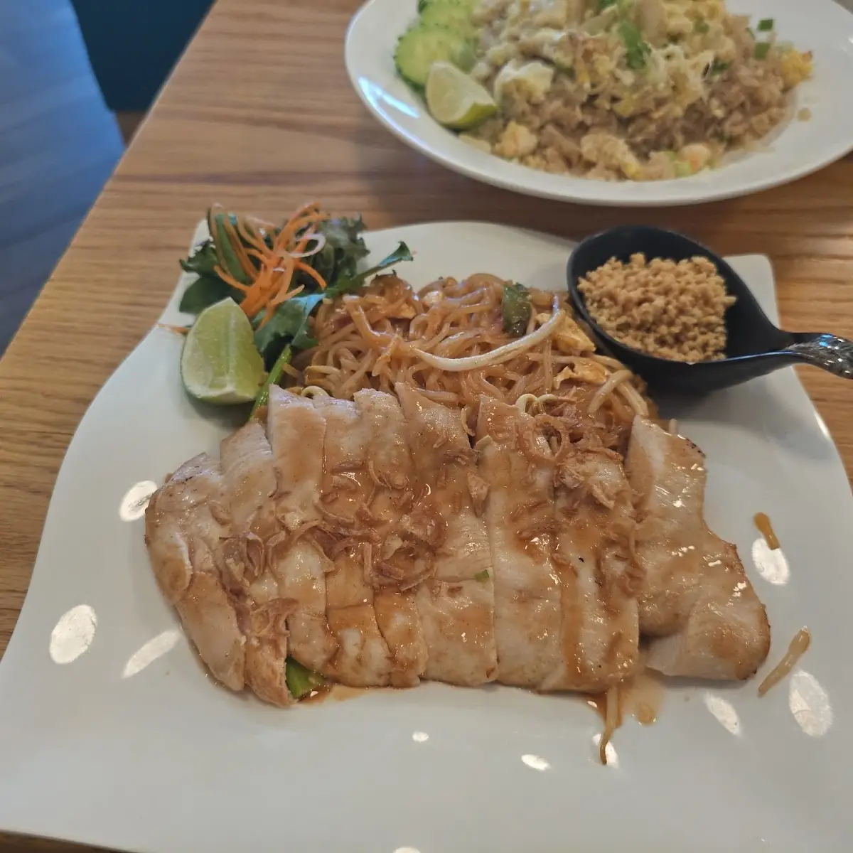 Grilled Chicken Pad Thai Dish