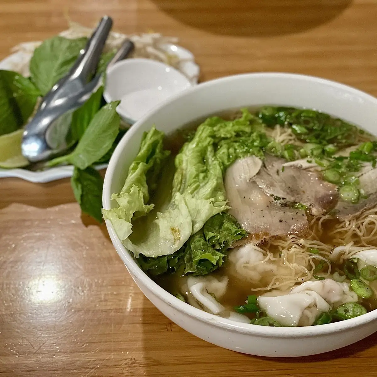 Egg Noodle and Pork Wonton Soup