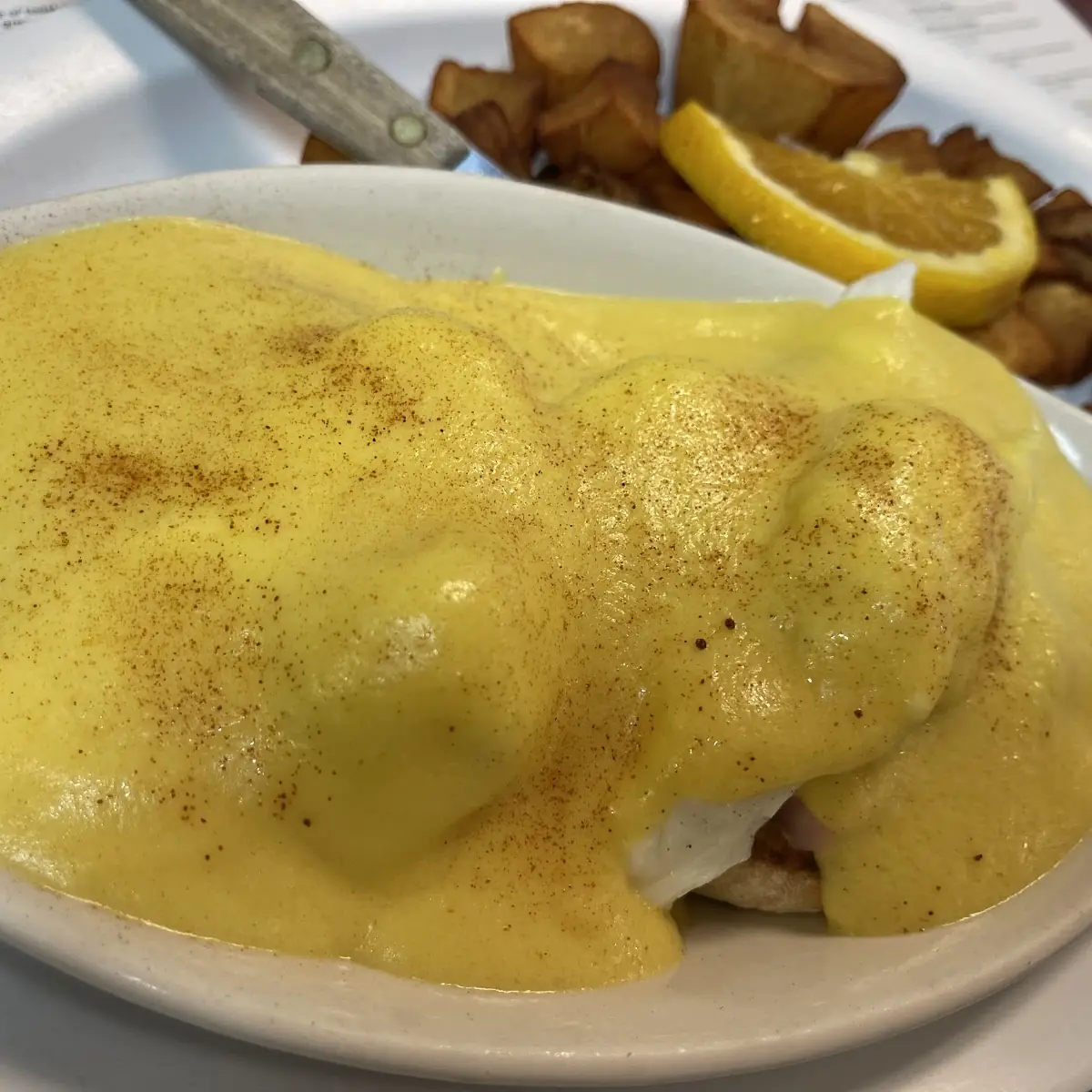 Eggs Benedict with Crispy Home Fries