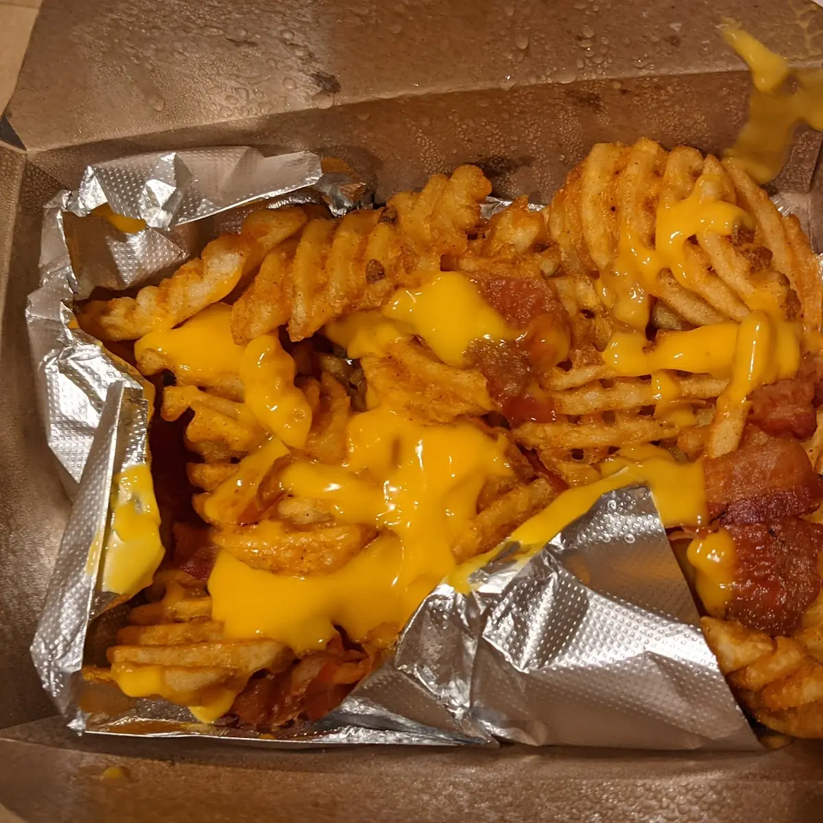 Cheese and Bacon Waffle Fries