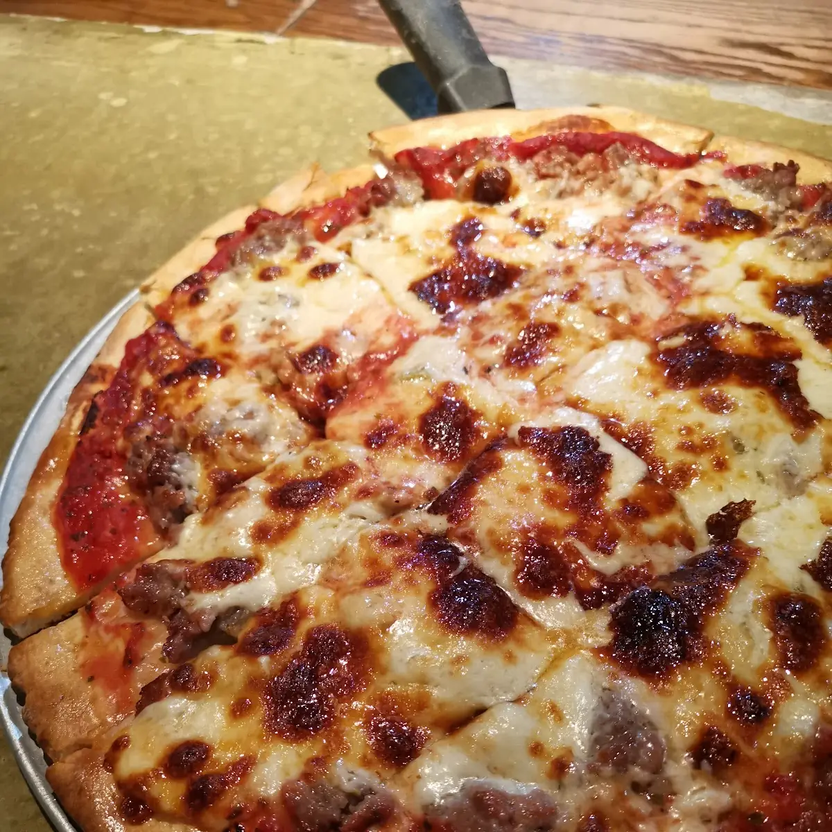 Cheese and Sausage Pizza