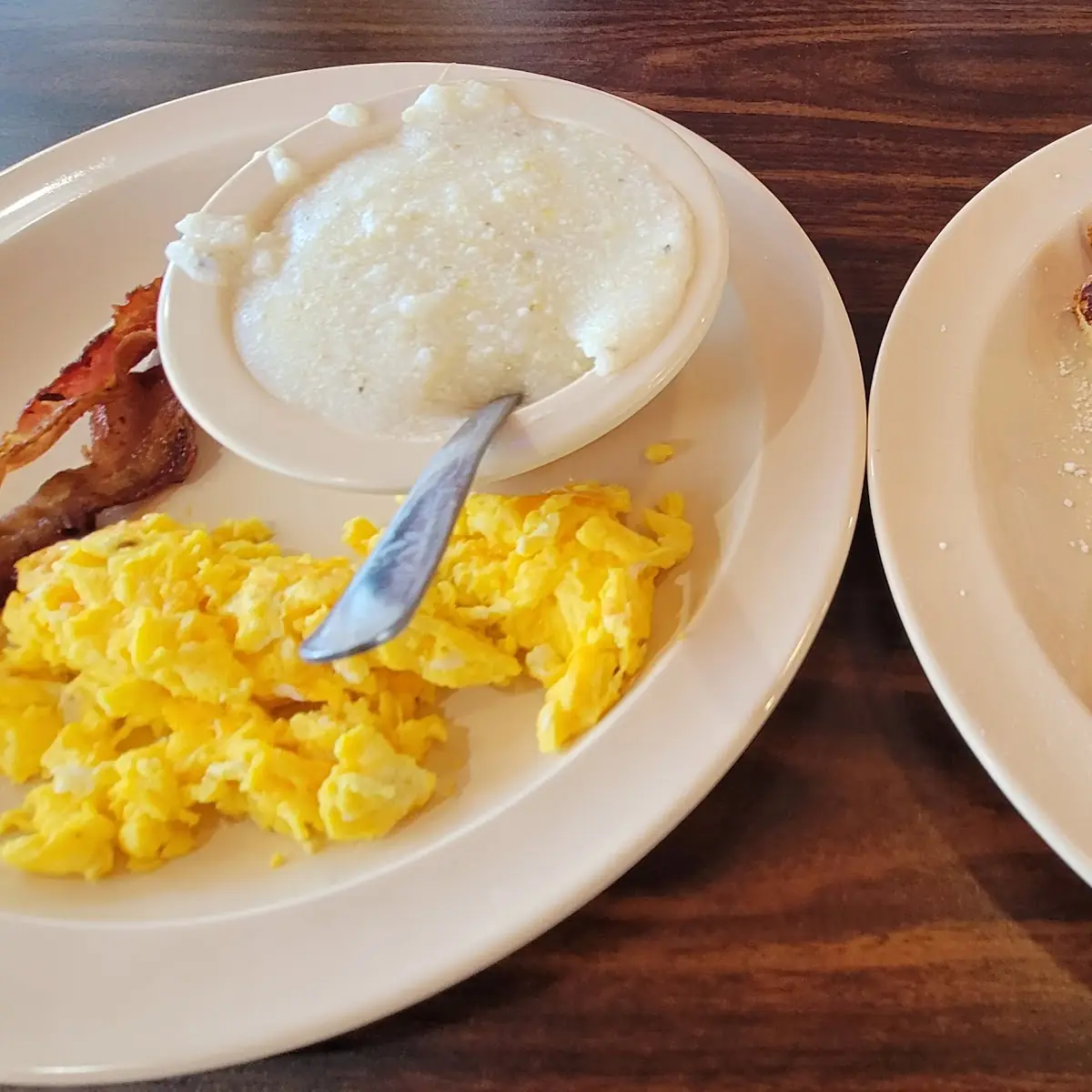 French Toast Grits Scrambled Eggs and Bacon