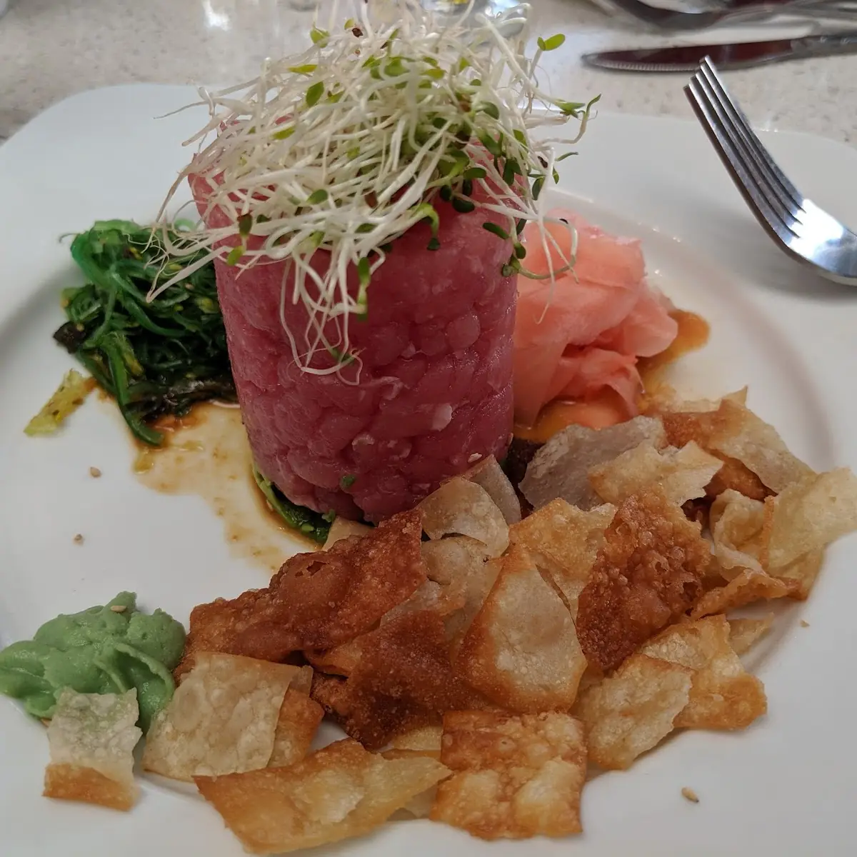 Tower of Avocado and Ahi Tuna Tower