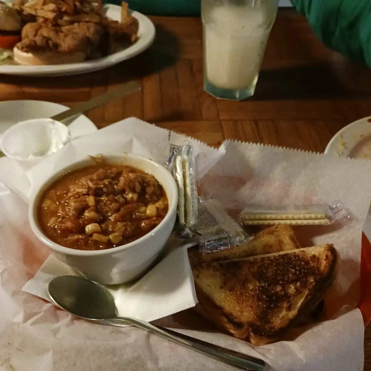 Grilled Cheese Sandwich and Brunswick Stew