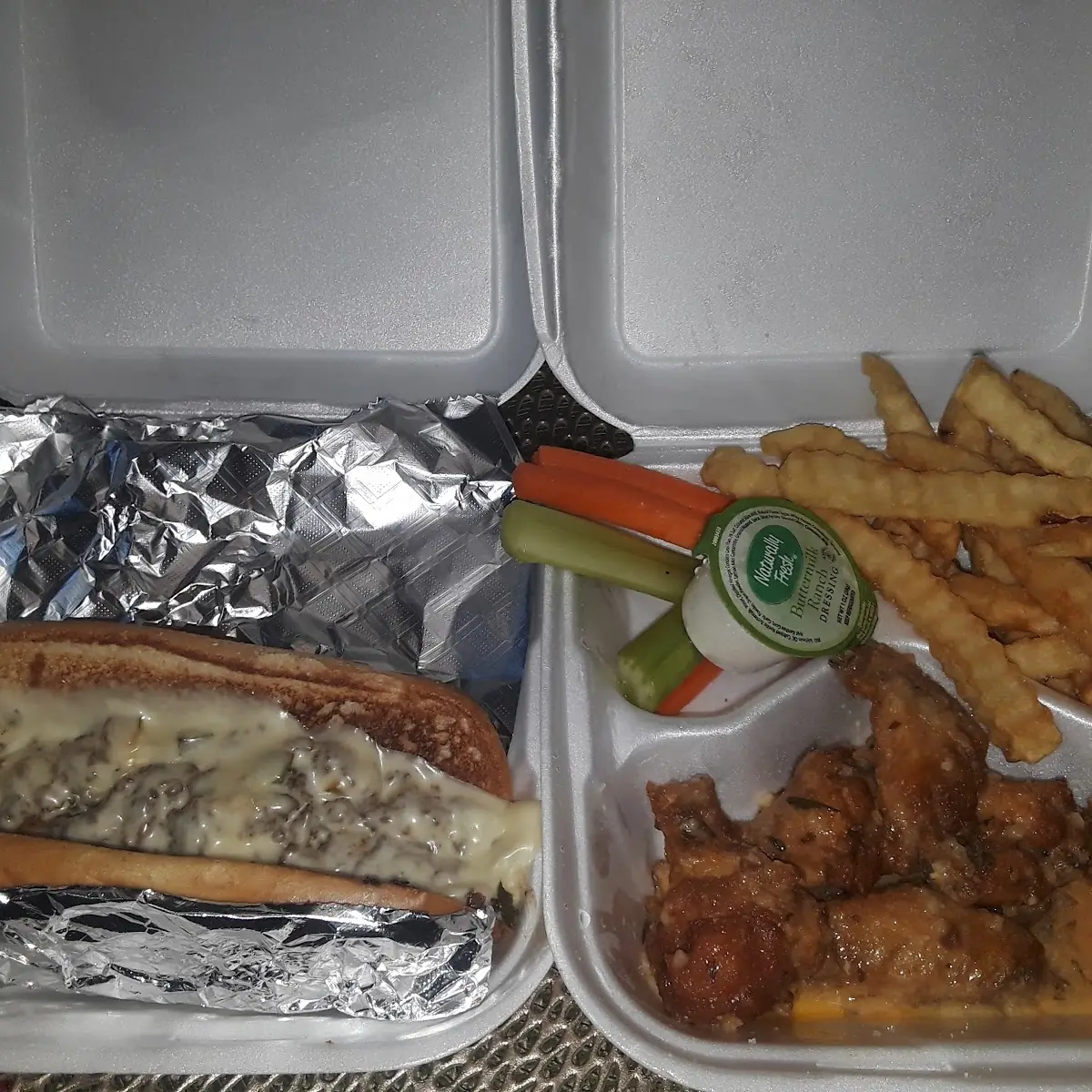 Philly Cheese Steak with Wings