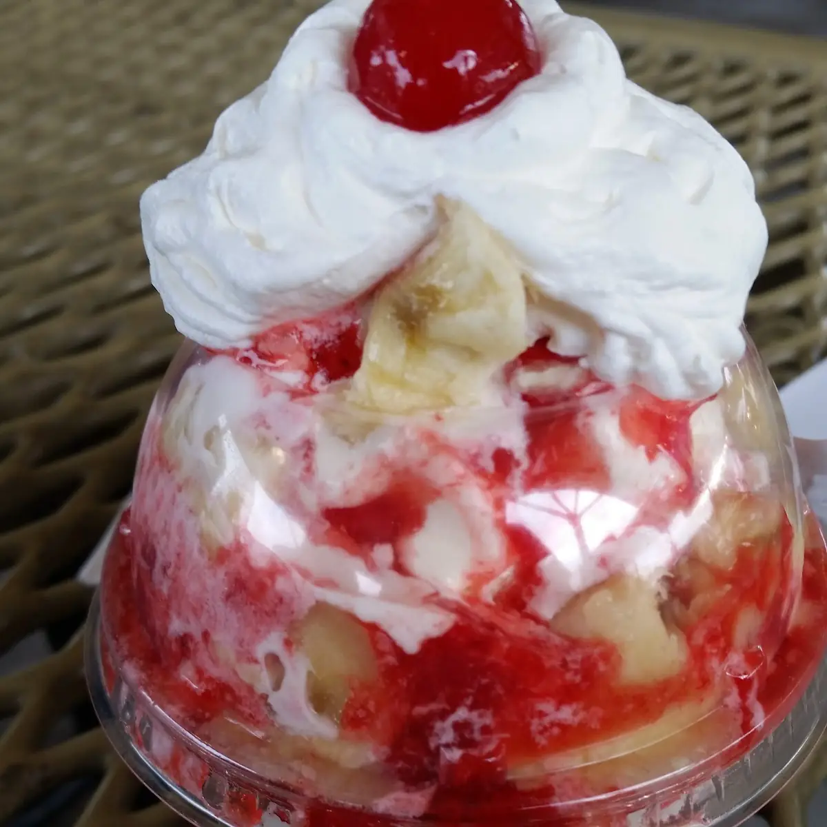 Strawberry Shake with Added Bananas