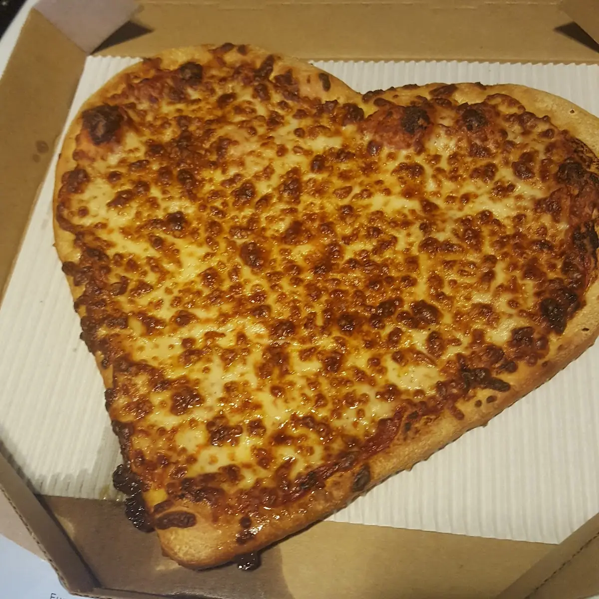 Heart Shaped Extra Cheese Pizza