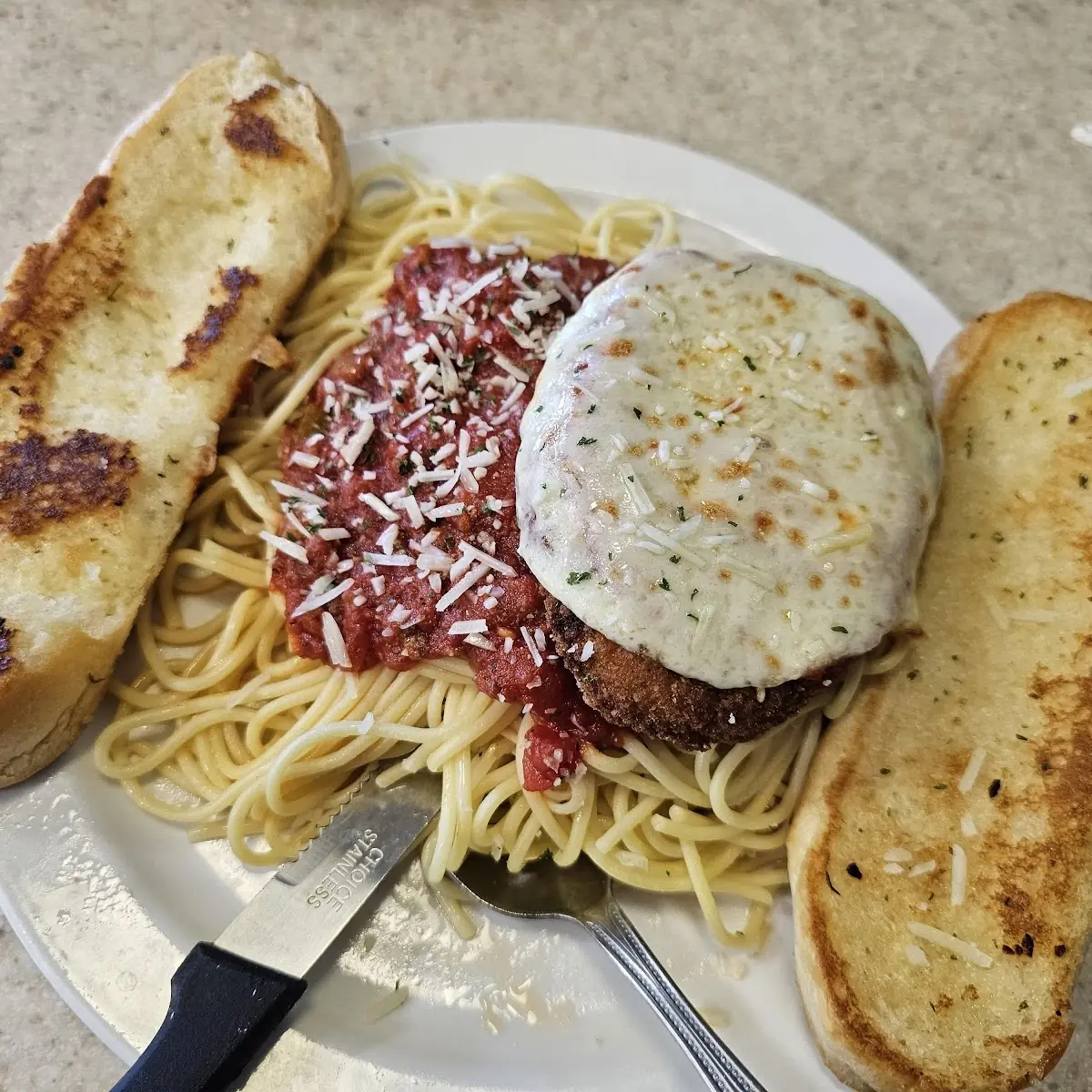 Chicken Parmesan with Spaghetti