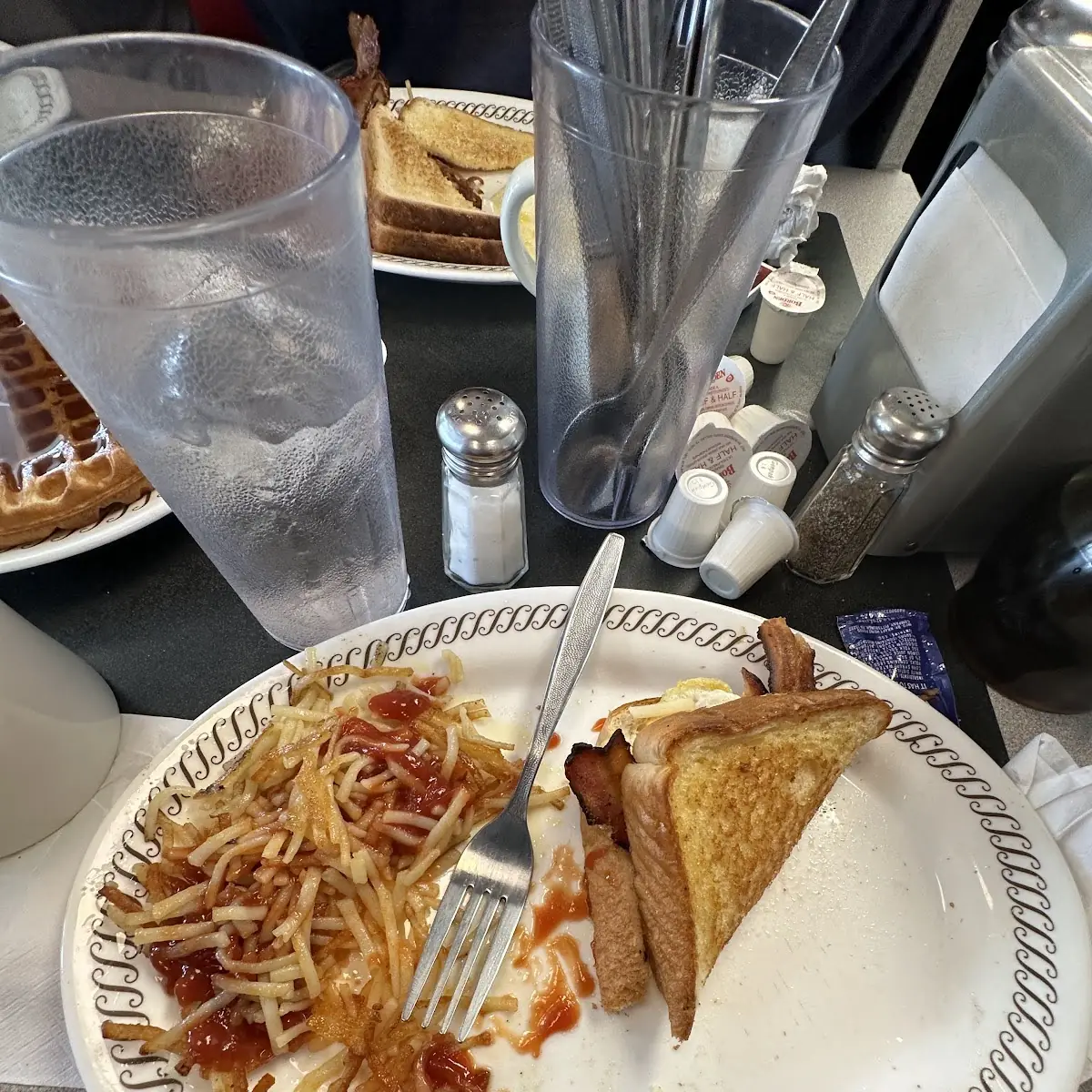 Breakfast Sandwich and Hashbrowns