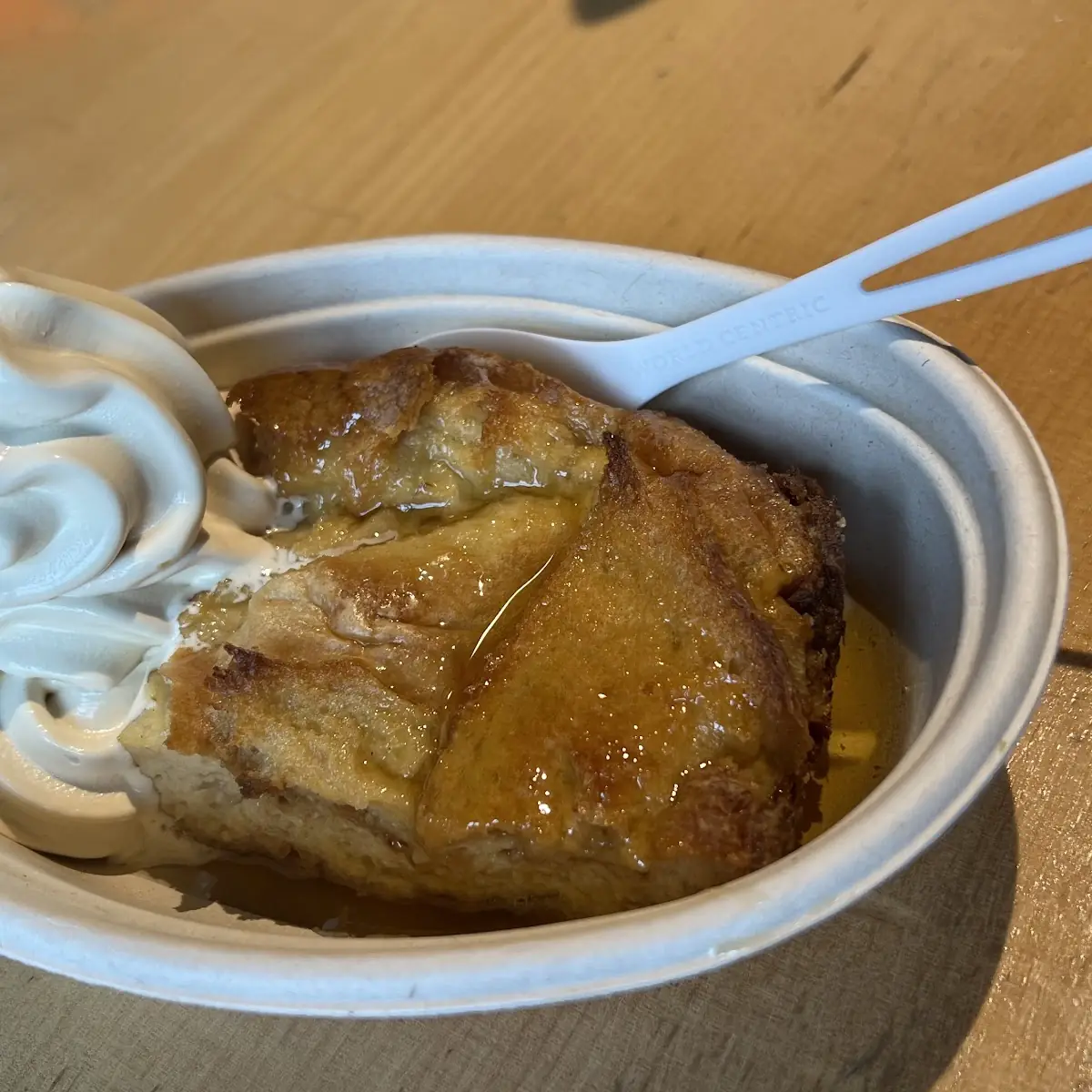 Bread Pudding with Maple Creemee