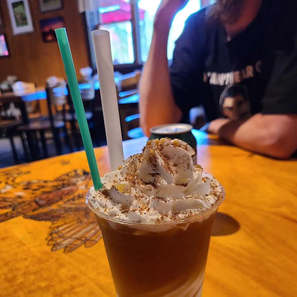 Witch's Brew Apple Cider Float with Maple Creemee and Whipped Cream