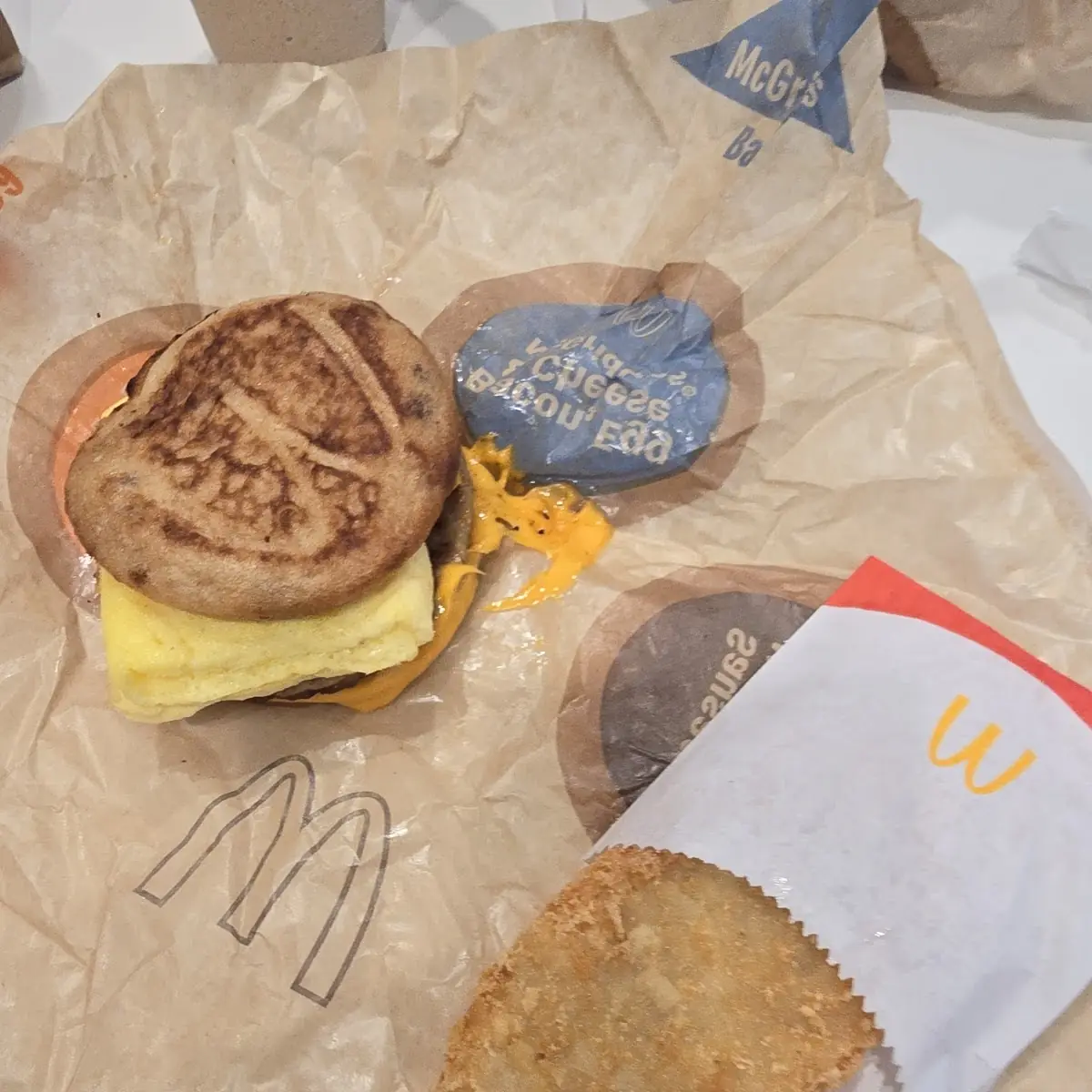 Sausage Egg and Cheese Mcgriddles Meal