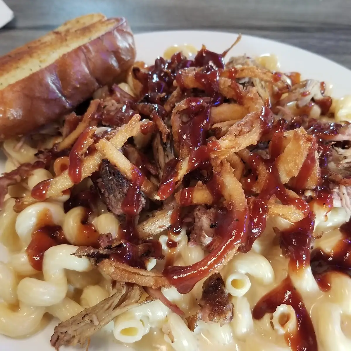 BBQ Pork Mac and Cheese