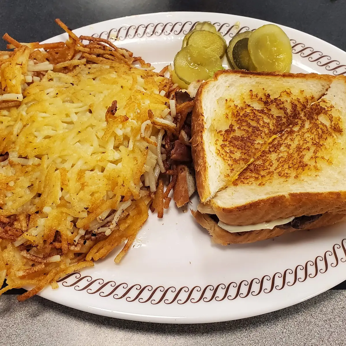 Scrambled Eggs Cheese Hash Browns