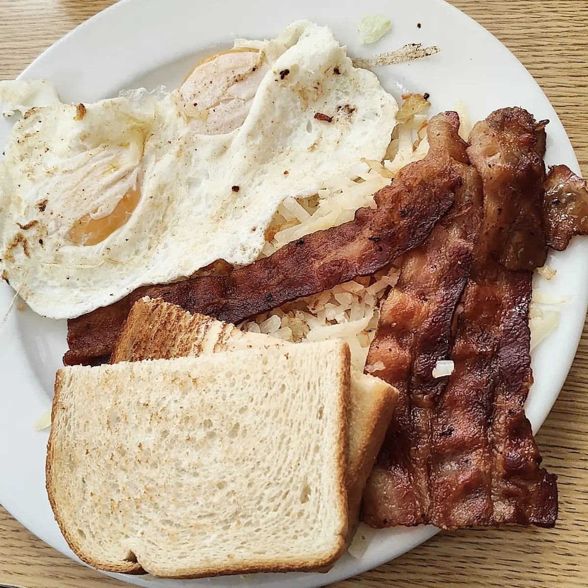 Eggs Bacon Hash Browns Toast