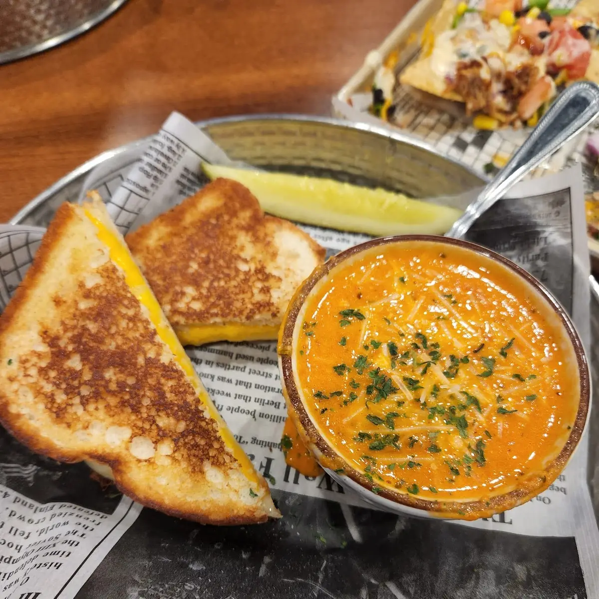 Grilled Cheese Sandwich with Tomato Bisque Soup