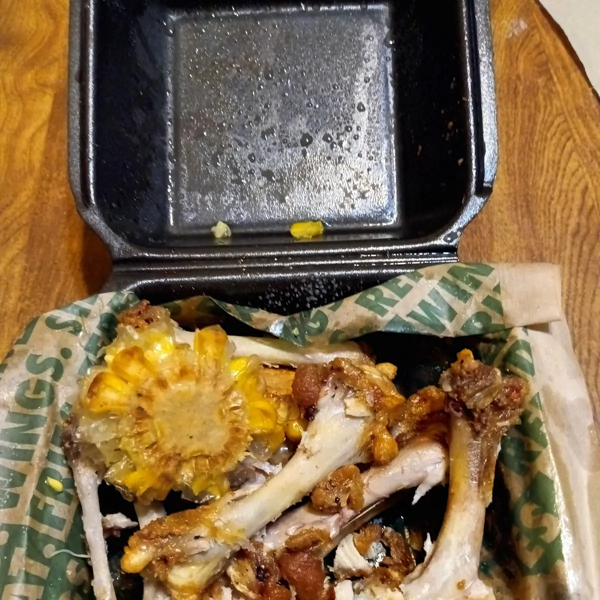 Lemon Pepper Chicken Bones and Cajun Corn