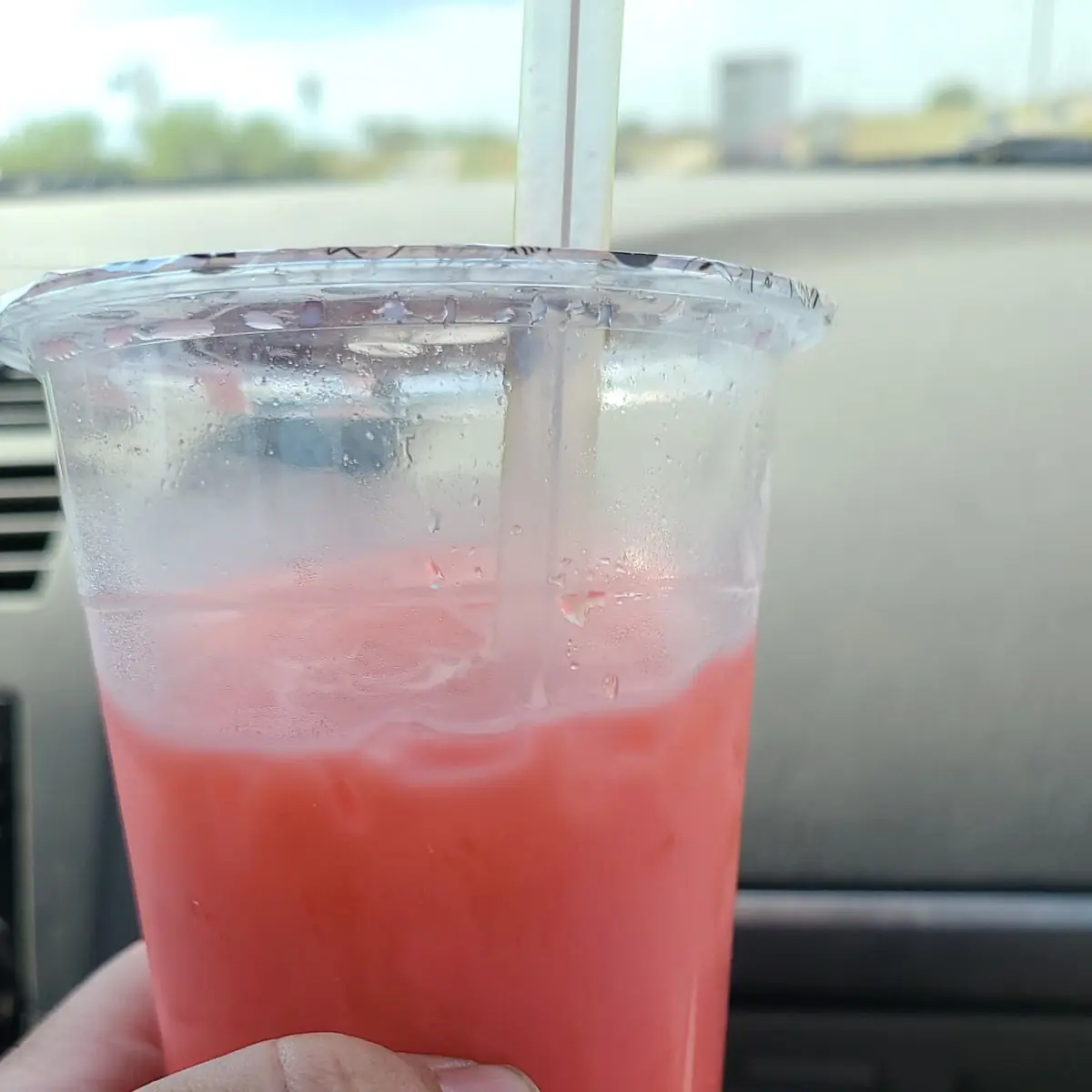 Watermelon Milk Tea with Triple Boba