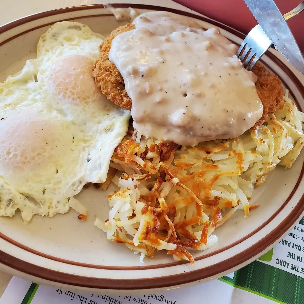 Country Fried Steak and Eggs