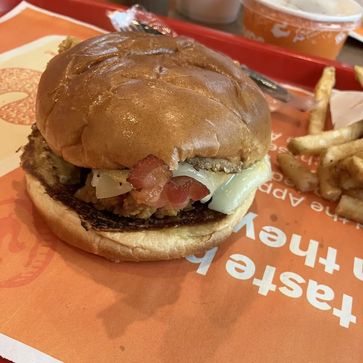 Bacon and Cheese Chicken Sandwich Combo