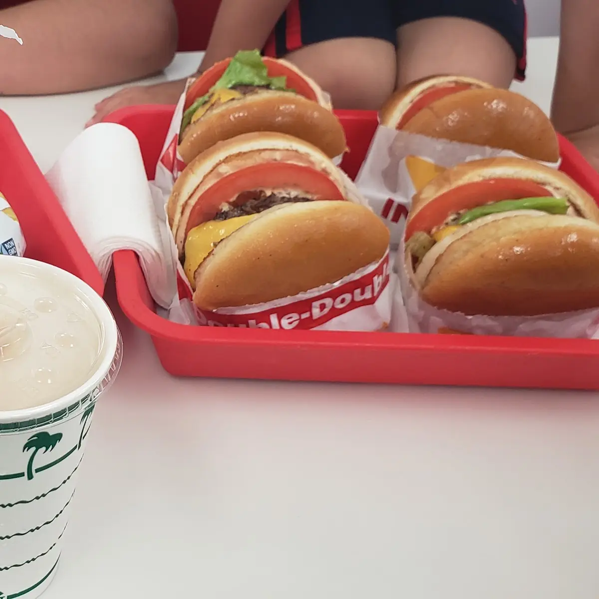 Double Double and Strawberry Milkshakes