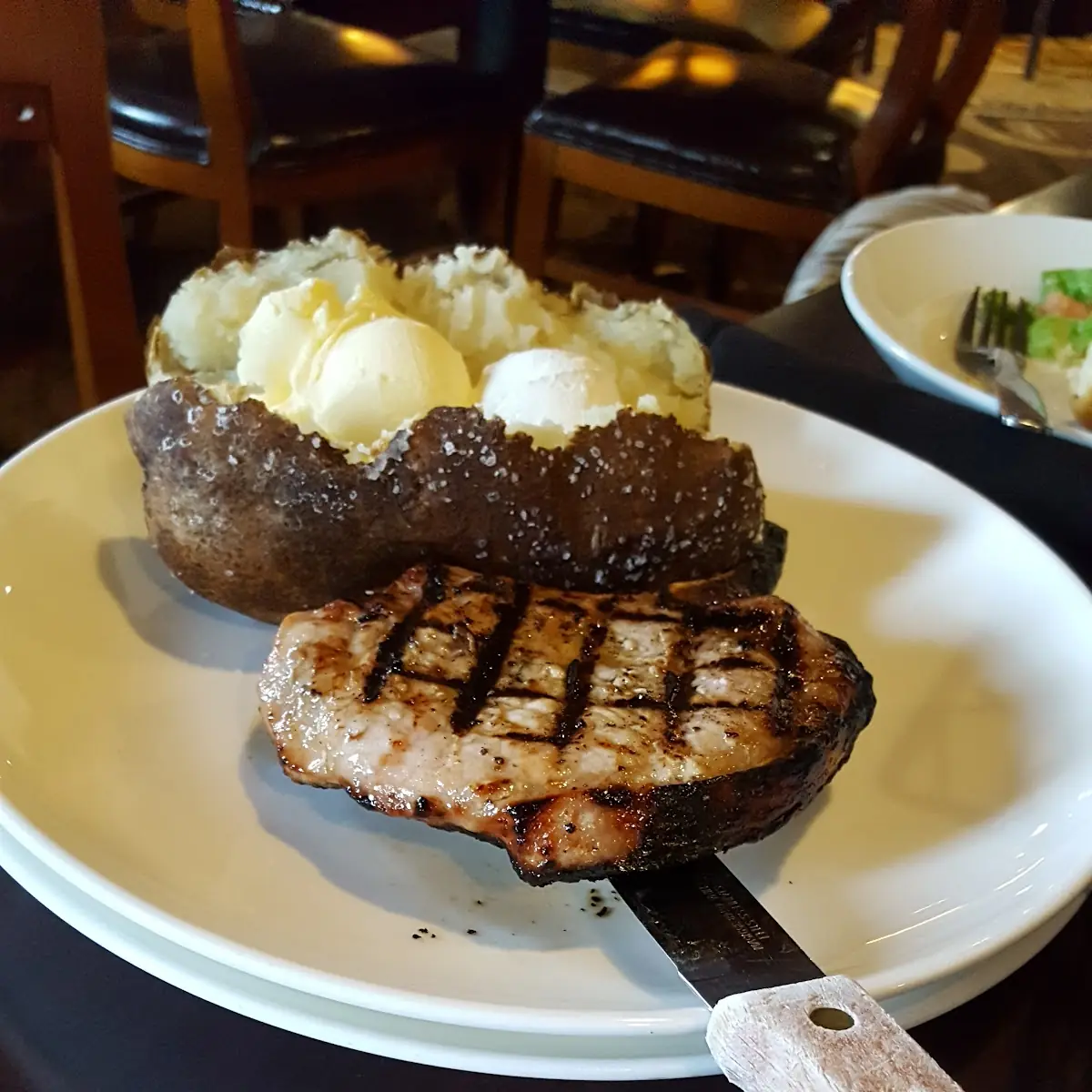 Pork Chop with Baked Potato