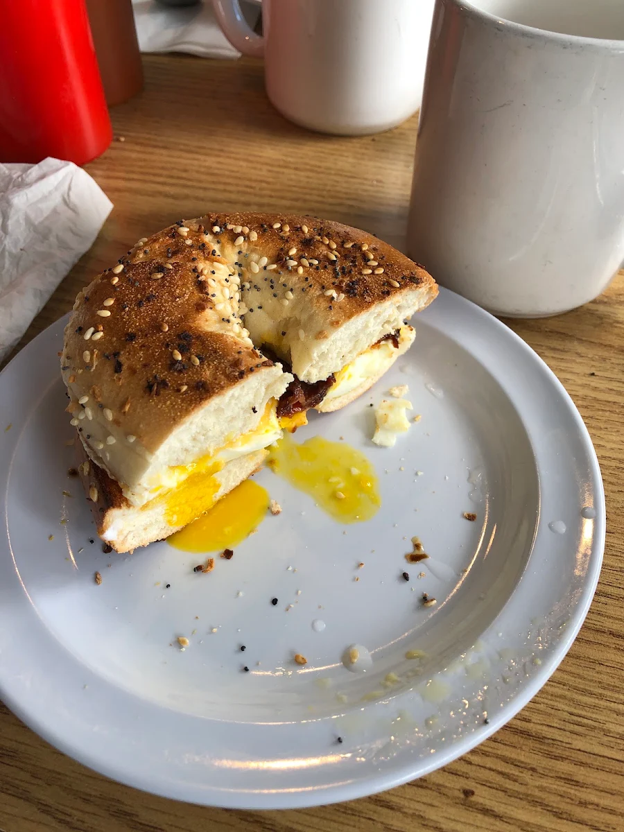 Bacon Egg Cheese Bagel Sandwich
