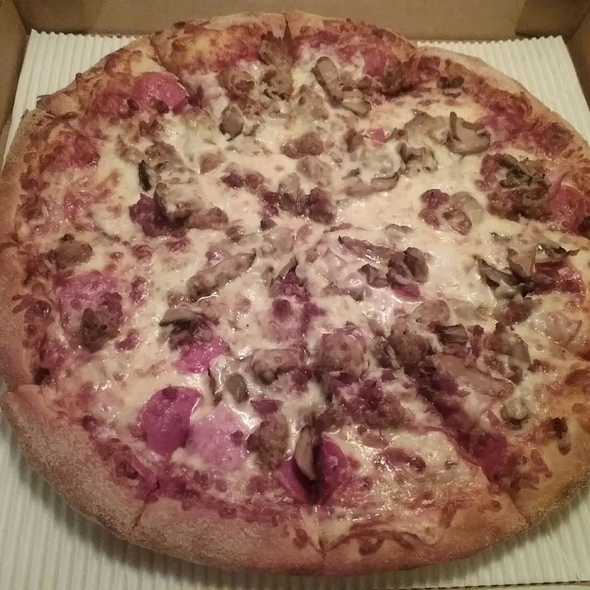 Meat Lovers Pizza with Mushrooms