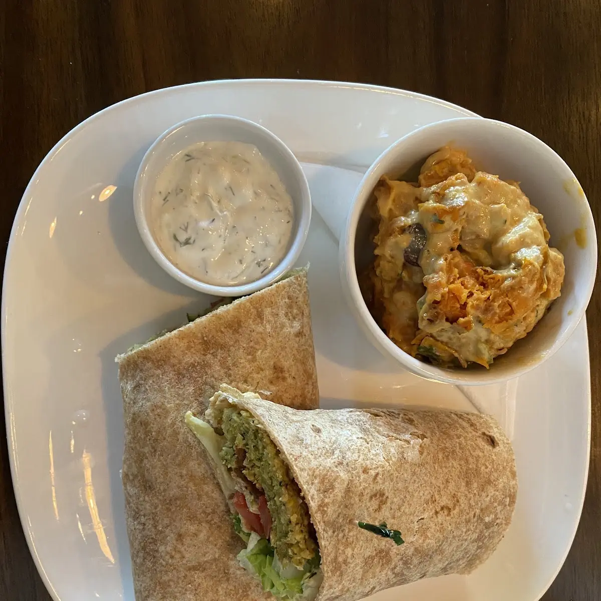 Hummus and Falafel Wrap