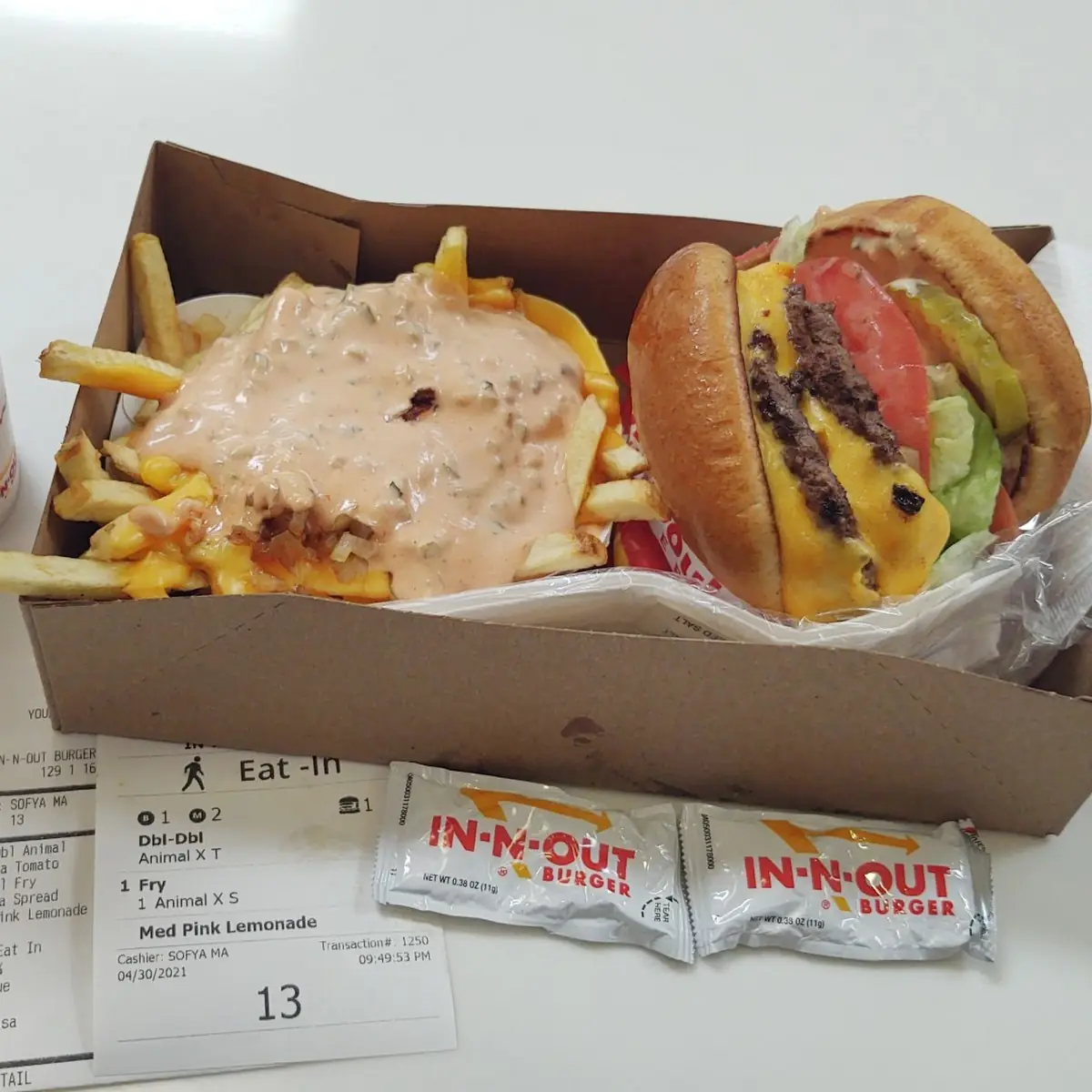 Double Double with Animal Fries