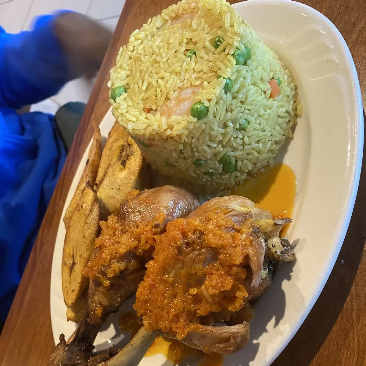Fried Rice with Fried Fish