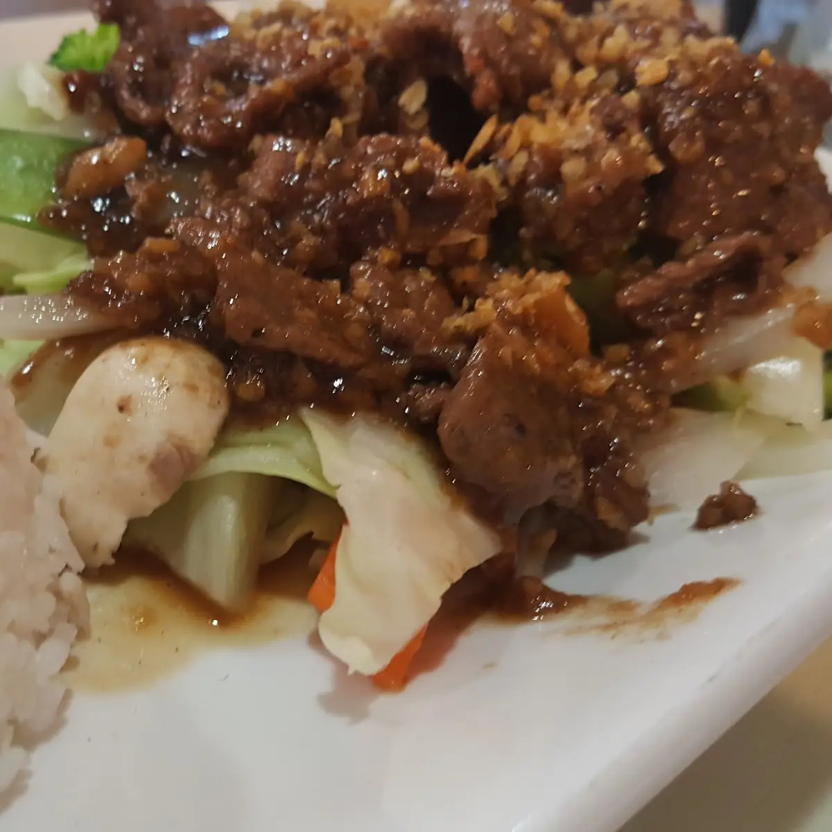 Garlic Beef with White Rice