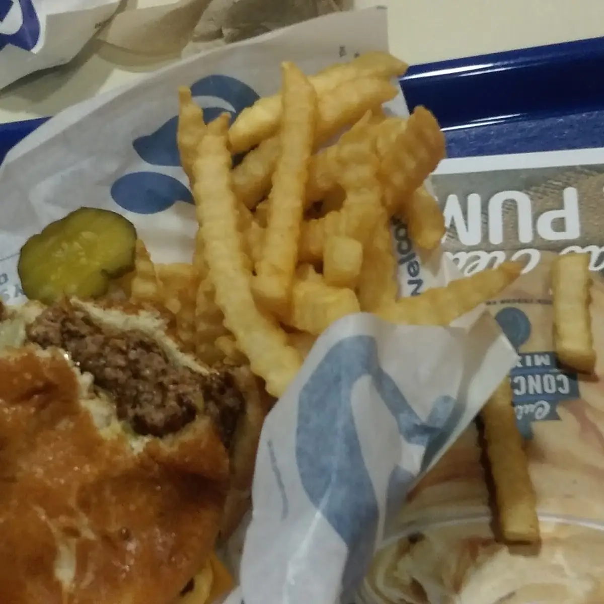 Butter Brunch Burger and Fries