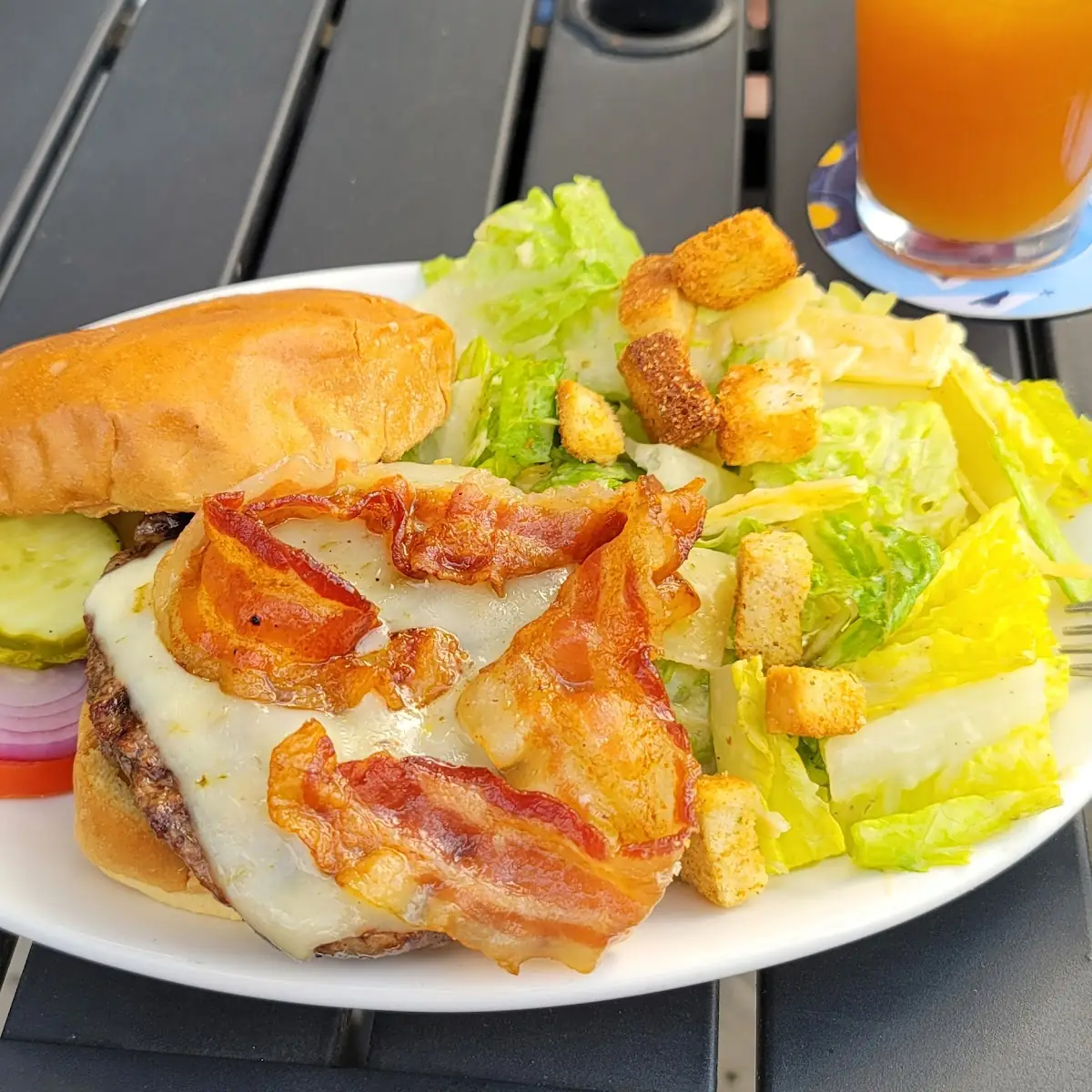 Bacon Cheeseburger and Fries