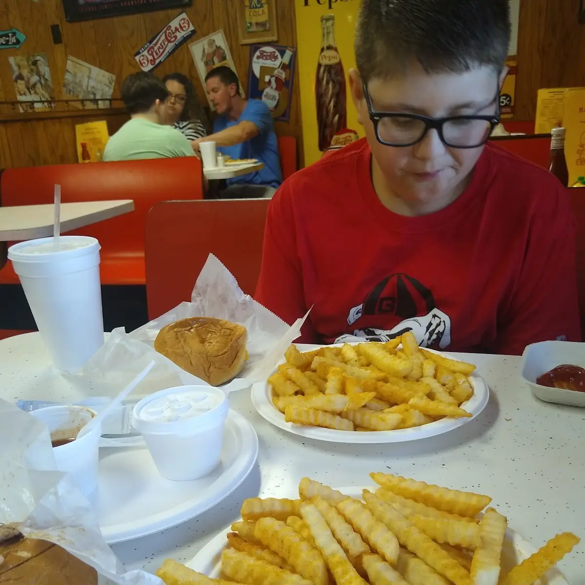 Cheese Burger and Fries