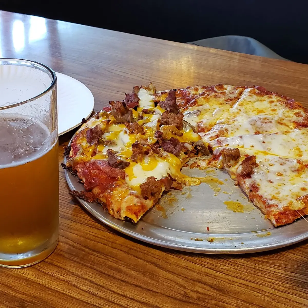 Half Tombstone Half Cheese Pizza