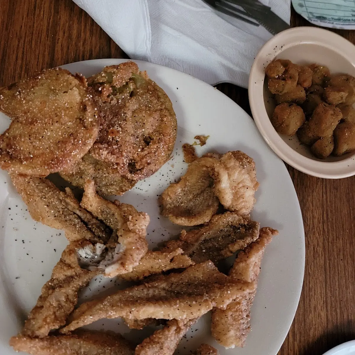 Catfish Fried Green Tomatoes & Okra